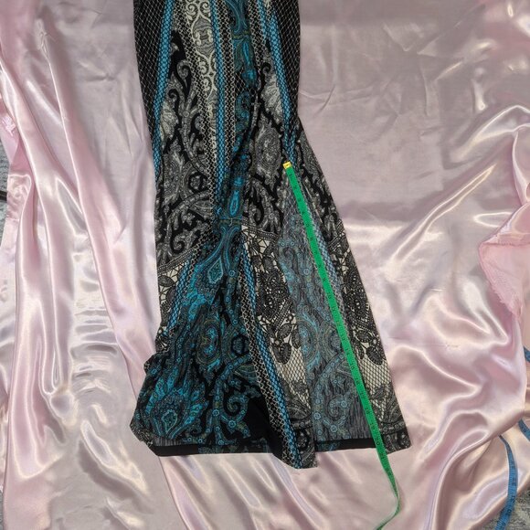 NWT Moa Moa Size Small Maxi Dress in Black and Teal - Picture 13 of 14